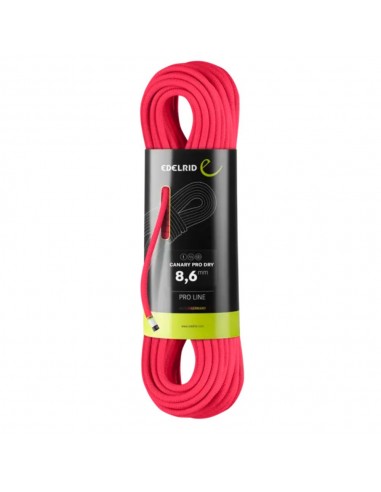 Canary Pro Dry 8,6 mm 60m (Pink) - Cuerda triple homologación - Edelrid