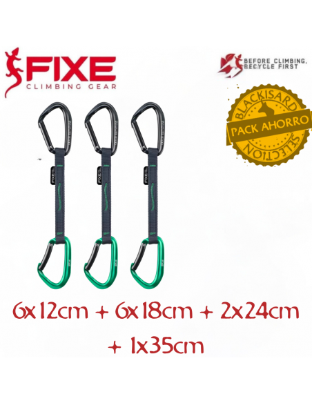 Pack 15 Puput (6x12cm + 6x18cm + 2x24cm + 1x35cm) - Cintas express para escalada - Fixe