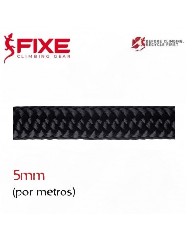 Cordino 5mm (por metros) (Negro) - Fixe