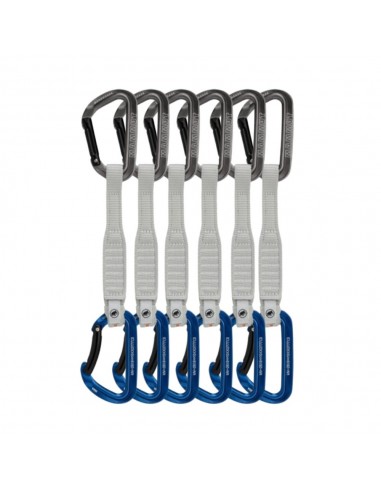 Pack 6 Workhorse Keylock 17 Cm (Grey - Blue) - Cintas express escalada deportiva - Mammut