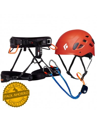 La Hermida - Pack ferrata 3 elementos (Arnes, casco y disipador) - Mammut/Black Diamond