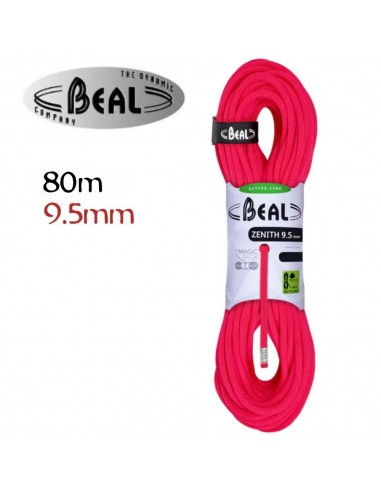 Zenith 9.5 MM x 80 M (Solid pink) - Beal