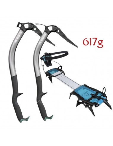 Boîte de 2 piolets Styx + crampons hrafang Tech - Piolets et cramponnettes - Blue Ice