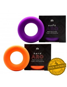 Aro Pack - Pack de 2 aros de calentamiento de dedos de dos durezas (Soft + Hard) - Crux 2