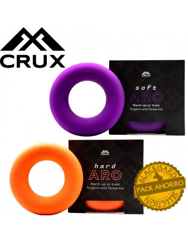 Aro Pack - Pack de 2 aros de calentamiento de dedos de dos durezas (Soft + Hard) - Crux