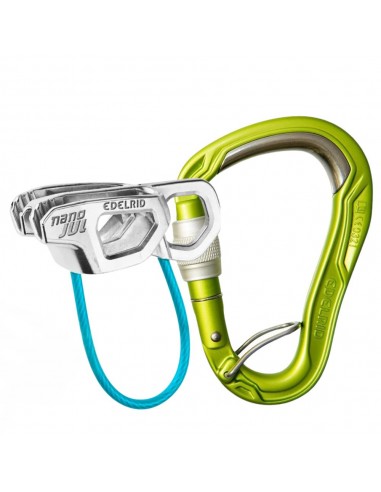 Pack Nano Jul + Mosqueton bulletproof screw FG - Descensor-asegurador - Edelrid