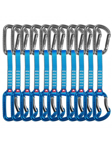 Pack 10 Falcon QD zoom PA 15/22 mm 16cm - Cintes express para escalda deportiva - Ocun