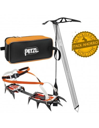 Pack Aneto - Crampones, piolet y bolsa de transporte - Petzl