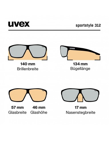 Sportstyle 312 (Black/Mat) - Lunettes de soleil alpinisme - UVEX