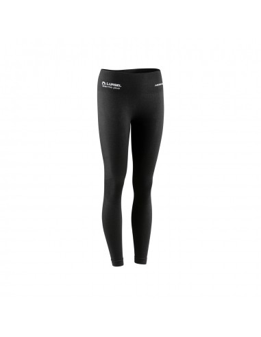 Pantalon Merino W (Negro) - Long centre commercial thermique première couche de lana merino femme - Lurbel