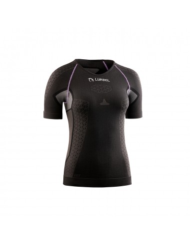 Manches courtes en cristal W (N/Lavanda) - Chemise à manches courtes thermo-régulateur pour femme - Lurbel
