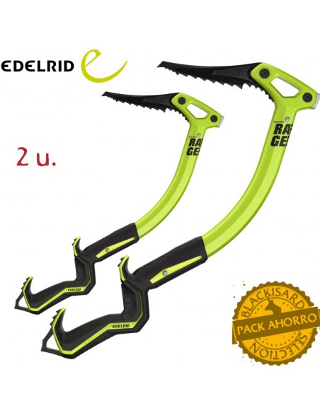 Pack 2 Rage Ice II - Pack de 2 piolets para escalada en hielo y dry tooling -  Edelrid