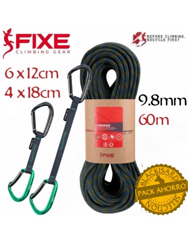 Pack Buoux 9.8mm (60m) + 10 cintas...