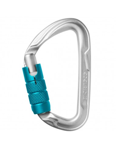 Pure Triple III (silver) - mosquetón de escalada con bloqueo automàtico triple acción - Edelrid