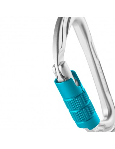 Pure Triple III (silver) - mosquetón de escalada con bloqueo automàtico triple acción - Edelrid