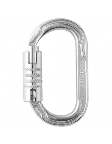 Oval Power Steel Ansi (silver) - Mosquetón ovalado de acero con cierre de triple bloqueo - Edelrid