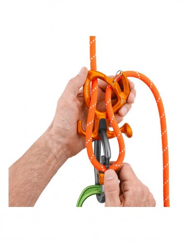 Pack Pirana Guide + Lotus Rosca - Descensor barrancos con mosqueton rosca - Petzl / Fixe