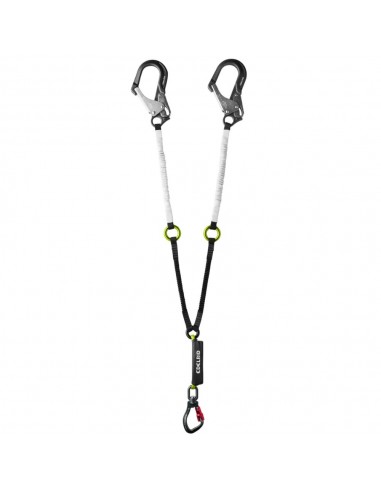 Shockstop-Y 140 Tie-Back Giant Ansi - Cordón con brazo elástico y mosquetón grande - Edelrid