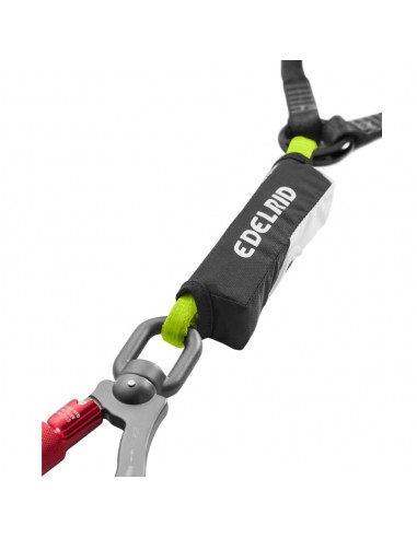 Shockstop-Y 140 Tie-Back Giant Ansi - Cordón con brazo elástico y mosquetón grande - Edelrid