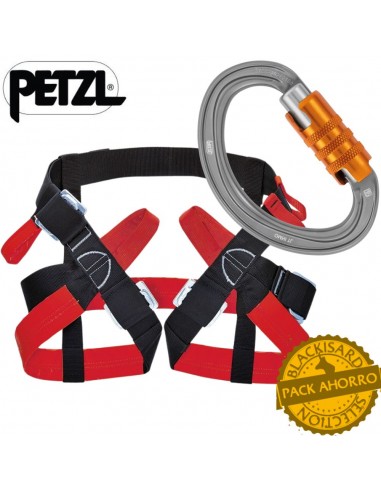 Pack arnés Speleo de Rock Empire + Omni triactlock de Petzl