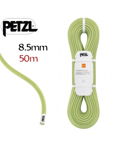 Tango 8,5mm Amarillo (50m) - Cuerda doble para escalada de largos itinerarios - Petzl