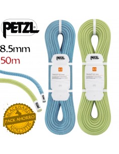 Pack 2 cueras Tango 8,5mm (50m) (Amarillo y Azul) - Cuerdas dobles para escalada - Petzl