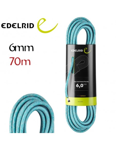 Rap Line Protect Pro Dry 6mm (70m) - cordón accesorio con reserva de seguridad dinámica - Edelrid