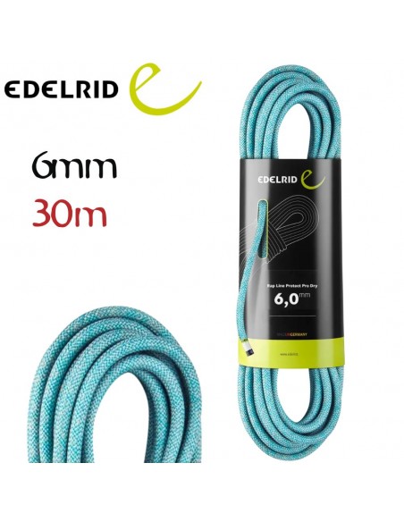 Rap Line Protect Pro Dry 6mm (30m) - cordón accesorio con reserva de seguridad dinámica - Edelrid
