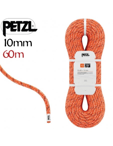 Club + 10mm (60m) Naranja - cuerda semiestática ultrarresistente de barrancos y espeleología - Petzl