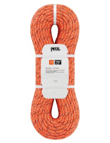 Club+ 10mm (60m) Orange - chaîne semi-statique ultra-résistante de tentes et de spléologie - Petzl