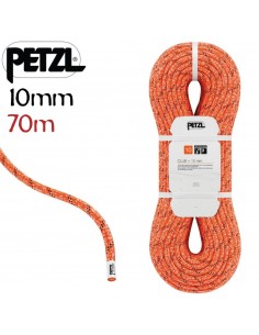 Club + 10mm (70m) Naranja - cuerda semiestática ultrarresistente de barrancos y espeleología - Petzl