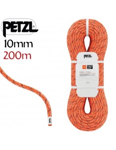 Club+ 10mm (200m) Naranja - cuerda semiestática ultrarresistente de barrancos y espeleología - Petzl