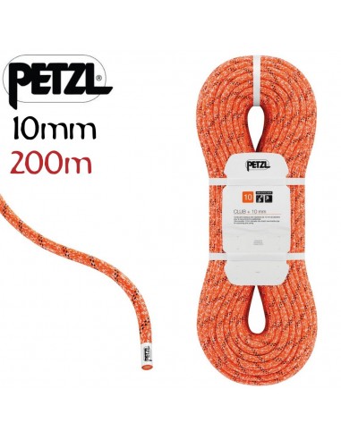 Club+ 10mm (200m) Naranja - cuerda semiestática ultrarresistente de barrancos y espeleología - Petzl
