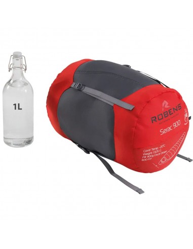 Serac 900 -20º (Gris) - Saco de dormir de plumón con cremallera izquierda - Robens