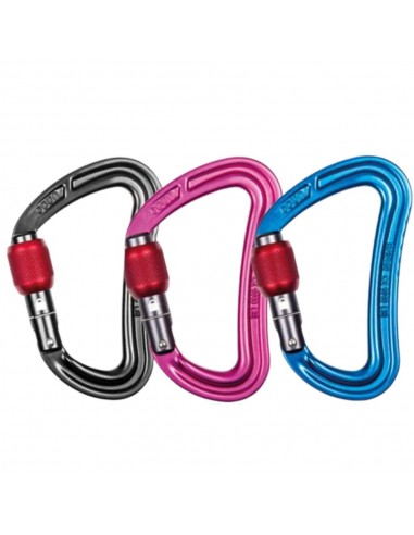 Pack 3 Raven Screw (colores) - Mosquetón rosca ligero - Ocun