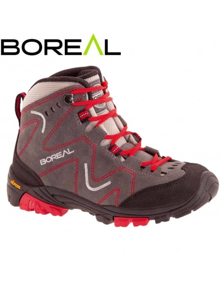 Aspen Jr (Black/Red) - Bota de trekking infantil con suela vibram - Boreal