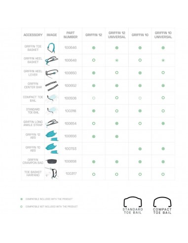 Griffin 12 universel - Crampons légers - Glace bleue