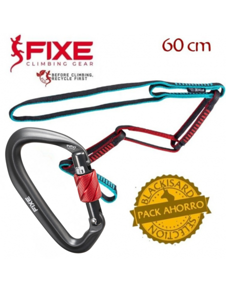 Pack Multi Chain Lite + mosqueton rock stone rosca - cabo de anclaje escalada - Fixe