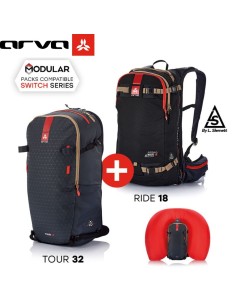 AIRBAG SWITCH MIX BUNDLE - RIDE18 BLACK+TOUR32 (Grey) - Airbag Modulaire Kit - Arva