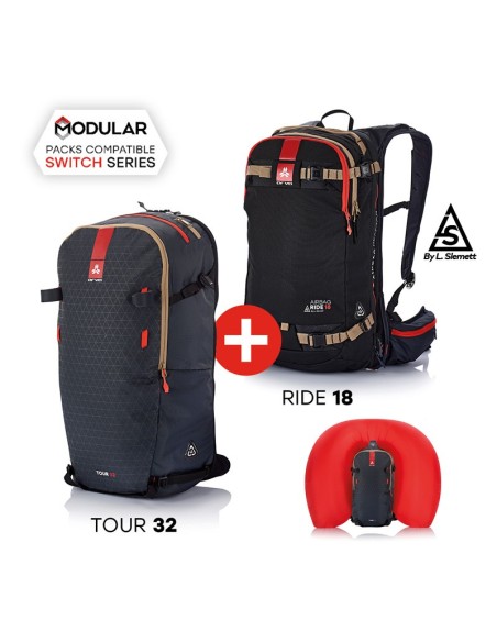 AIRBAG SWITCH MIX BUNDLE - RIDE18 BLACK+TOUR32 (Grey) - Airbag Modulaire Kit - Arva