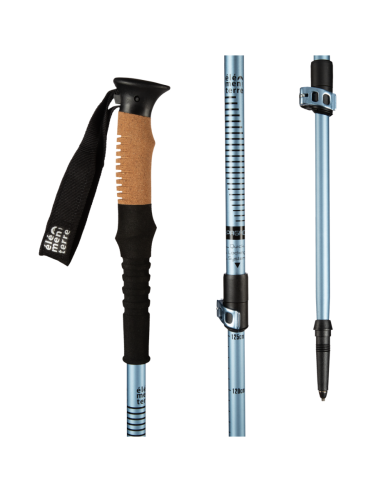 Off (Azul/Negro) - bâton de randonnée en liège avec fermeture rapide - Elementerre