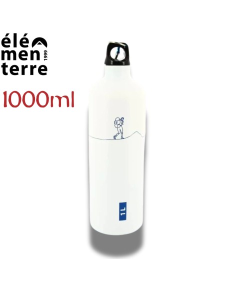 Pear 1000 (blanco/azul) - Botella de aluminio de 1000 ml - Elementerre