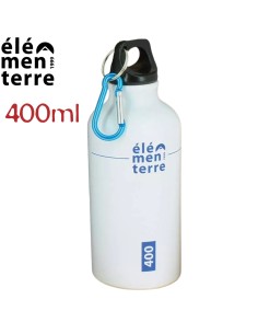 Pear 400 (blanco/azul) - Botella de aluminio de 400 ml - Elementerre