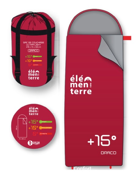 Draco - Sac de couchage à capuche ultra-allié - Elementer