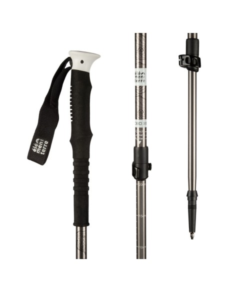 Habo (Gris) - Baton Trekking avec verrouillage rapide- Elementer