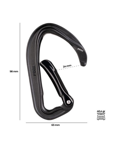 Picot curve - Mosqueton ergonómico y ligero con gatillo curvo - Fixe