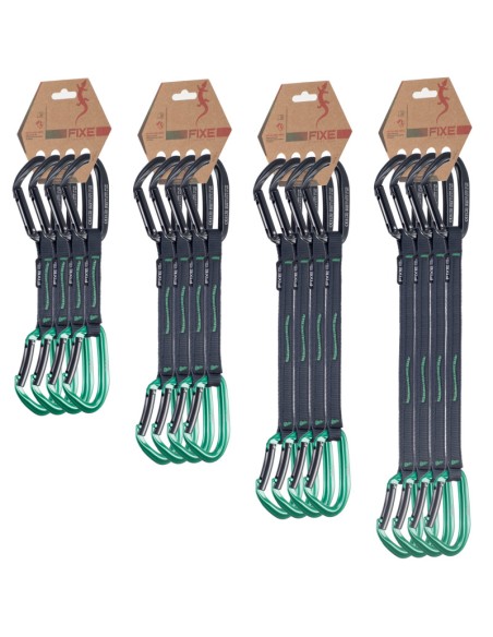 Pack 4 Puput 12cm quickdraw - Cintas express 12cm para escalada deportiva - Fixe