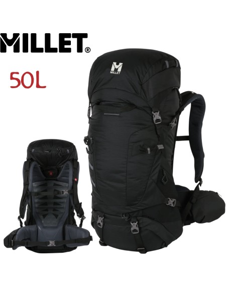 Hanang 50L (Noir) - Sac à dos de randonnée et de voyage - Millet