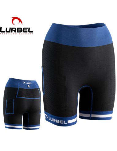 Spirit Flux shorts W (Negro/Azul Royal) - Malla corta Trail running para mujer - Lurbel