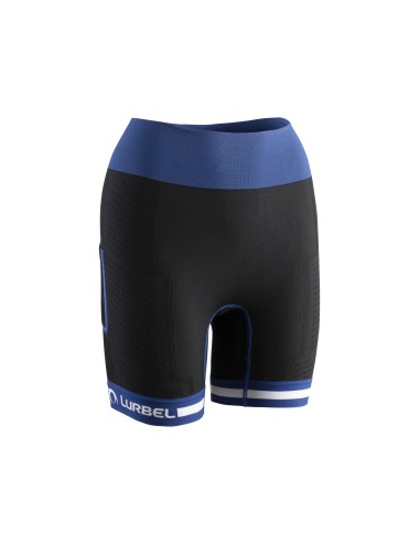 Spirit Flux shorts W (Negro/Azul Royal) - Malla corta Trail running para mujer - Lurbel